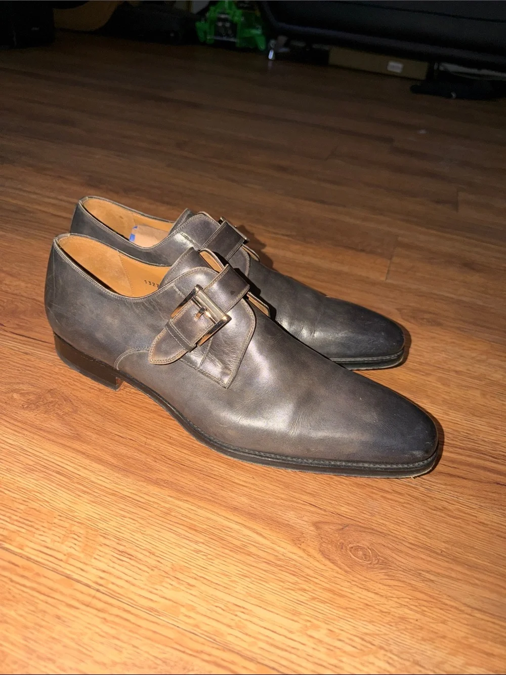 Magnanni Men's Marco II Monk Strap Leather Dress Shoes sz 13
